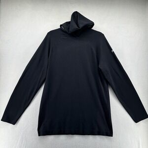 Fabletics Hoodie Mens Large Black Lightweight Pullover Athletic Running Top